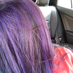 Blue/purple/brown not just plain purple. Love it. Blue/purple/brown not just plain purple. Love it.