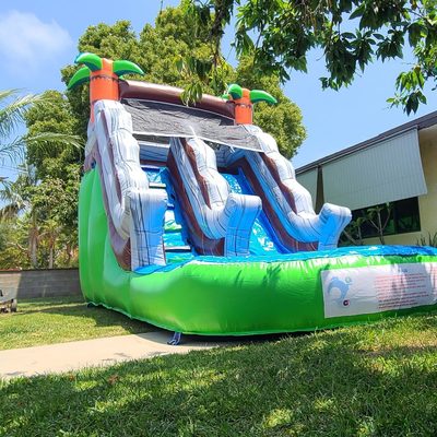Water slides - We have 4 different sizes to choose from. If you have a smaller yard space, we have you covered. Or maybe space isn't an issue, and you want to take it to the next level... we've got you! Want something for younger kids to cool down? Try our T-rex water combo.
Let the Jumper Bros help you stay cool this summer with any of our water rides. Water slides - We have 4 different sizes to choose from. If you have a smaller yard space, we have you covered. Or maybe space isn't an issue, and you want to take it to the next level... we've got you! Want something for younger kids to cool down? Try our T-rex water combo.
Let the Jumper Bros help you stay cool this summer with any of our water rides.
