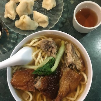 Chinatown Express - Noodles with roasted duck, pork and leek dumplings, and tea! - Cantonese Near Me - Washington, DC, District of Columbia