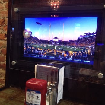Proudest Monkey - Table side sports TV at high tops - likey! - Burgers Near Me - Bryan, Texas