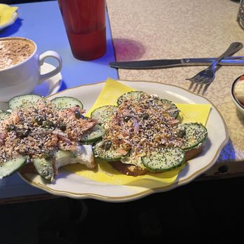 Sally Ann’s - Salmon toast, fruit salad and winter spice latte - Cafes Near Me - Pittsburgh, Pennsylvania Sally Ann’s - Salmon toast, fruit salad and winter spice latte - Cafes Near Me - Pittsburgh, Pennsylvania