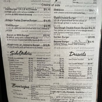 Joyce's Coffee Shop - Menu 8.14.25 - Breakfast & Brunch Near Me - Northridge, California