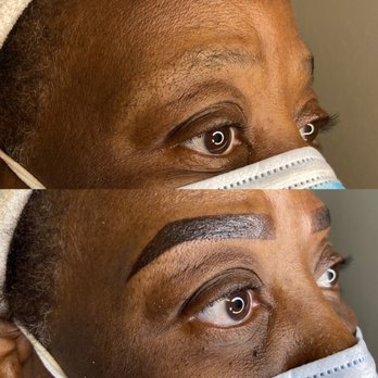 Brows by Sheila - Powder brows in Tina Davies shade 6 Ebony from the I Love Ink collection - Permanent Makeup Near Me - Palmetto Bay, Florida