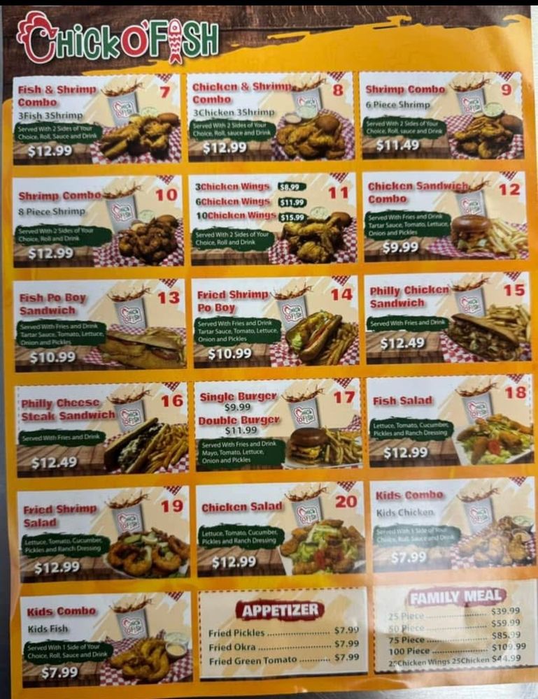 Food from Chick O Fish