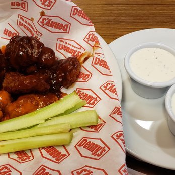Denny's - Buffalo and BBQ Boneless wings mix - American Near Me - Buena Park, California Denny's - Buffalo and BBQ Boneless wings mix - American Near Me - Buena Park, California