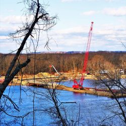 Benders Bluff View Canoe Rental - South channel, bridge construction. Paddler's beware!