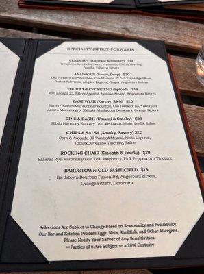 Menu photo 2 Analogue New York, NY
