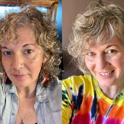 ABBYROSE hair studio - Left is my before. Right is after my haircut