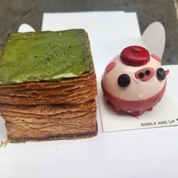 Bibble & Sip - Matcha red bean cube croissant, lychee pig pastry - Coffee & Tea Near Me - New York, New York Bibble & Sip - Matcha red bean cube croissant, lychee pig pastry - Coffee & Tea Near Me - New York, New York