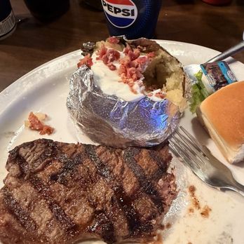 Blue Spruce Saloon & Grill - 8oz New York steak - American Near Me - Packwood, Washington Blue Spruce Saloon & Grill - 8oz New York steak - American Near Me - Packwood, Washington