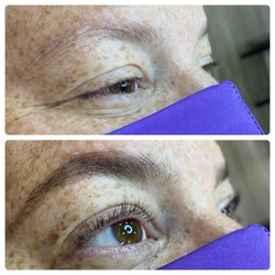 Lashed by London - This is a before and after.