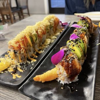 Kakuna Sushi - Crunchy Mango Roll & Dragon Roll - Sushi Bars Near Me - Milpitas, California