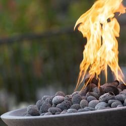 Outdoor Fire and Patio - Low Profile Concrete Fire Bowl with Bullet Burner!