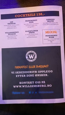Menu photo 3 Williamsburg Bab & Beer Oslo, 03