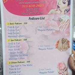 T&T Nails - Pedicure price list