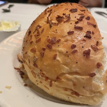 Morton's The Steakhouse - Garlic bread w/butter.  I cut it before taking the pic! - Steakhouses Near Me - Hackensack, New Jersey