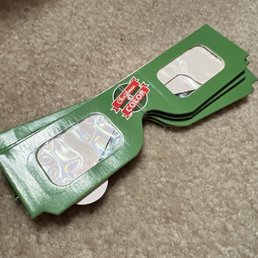 Special glasses to look at the lights with