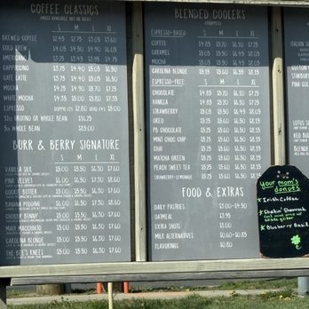Burr & Berry Coffee - Menu March 2026 - Coffee & Tea Near Me - Charlotte, North Carolina