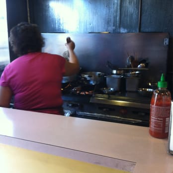 Yamo - Chicken chow mein being made by the lovely cook! - Burmese Near Me - San Francisco, California