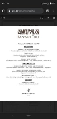 Menu photo 5 The Banyan Tree Kapalua, HI Menu photo 5 The Banyan Tree Kapalua, HI