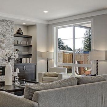Southern Painting - living room with stone fireplace - Painters Near Me - Austin, Texas Southern Painting - living room with stone fireplace - Painters Near Me - Austin, Texas