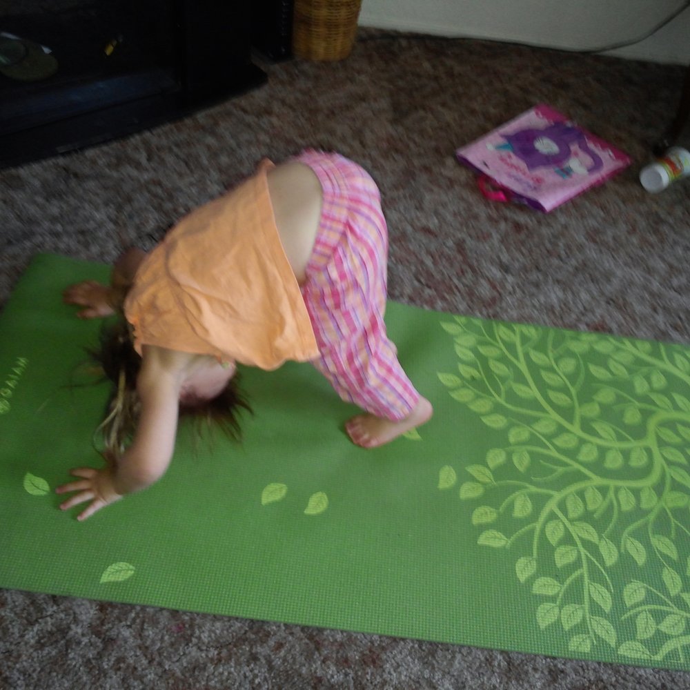 Main St Yoga - My toddler copying my moves at home - Yoga Near Me - Placerville, California