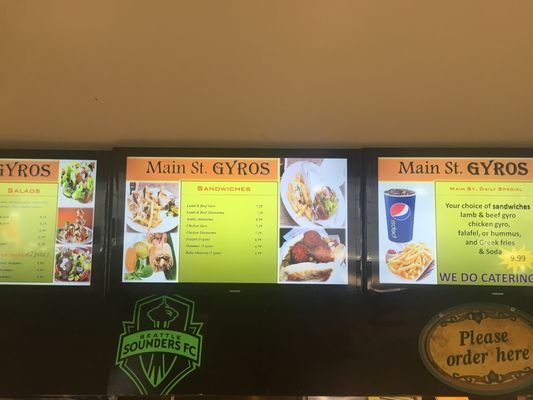 Menu photo 1 Main St. Gyros Seattle, WA