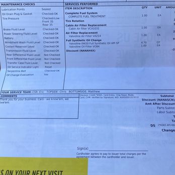 Valvoline Instant Oil Change - Here is the invoice saying they checked the levels and it was ok. A lie. - Oil Change Stations Near Me - Austin, Texas Valvoline Instant Oil Change - Here is the invoice saying they checked the levels and it was ok. A lie. - Oil Change Stations Near Me - Austin, Texas