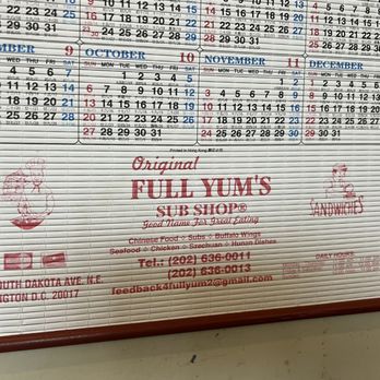 Full Yum's Sub Shop - Chinese Near Me - Washington, DC, District of Columbia
