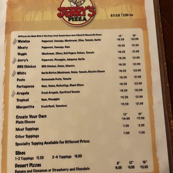 Jerry's Pizza Mill - Menu - Pizza Near Me - Waialua, Hawaii