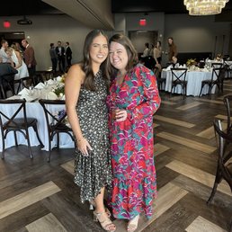 Inside rehearsal dinner venue at River house