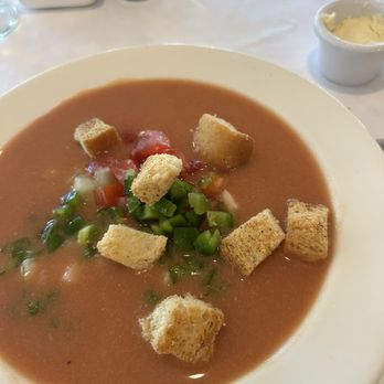 Columbia Restaurant - Gazpacho soup with add-ins - Spanish Near Me - Sarasota, Florida Columbia Restaurant - Gazpacho soup with add-ins - Spanish Near Me - Sarasota, Florida