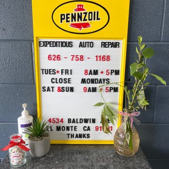 Expeditious Auto Repair - Hours as of 3/2023 - Auto Repair Near Me - El Monte, California
