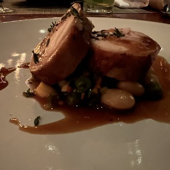 Craft - Stuffed rabbit loin with summer pole beans and thyme - New American Near Me - New York, New York