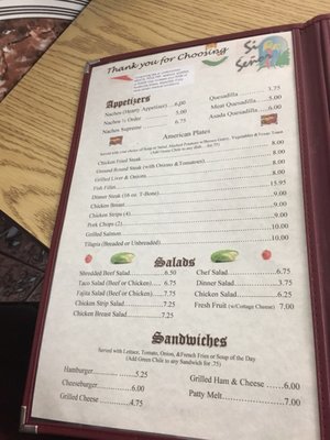 Menu photo 6 Si Senor Deming, NM