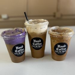 Hood Coffee - Ube coffee, Vietnamese coffee w/ pumpkin foam, cloud macchiato