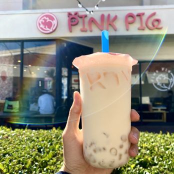 Pink Pig - Golden Oolong Milk Tea - Bubble Tea Near Me - Irvine, California Pink Pig - Golden Oolong Milk Tea - Bubble Tea Near Me - Irvine, California
