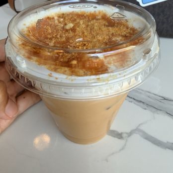 Dough Lady SLC - Honeycomb lavender latte, looks better than it tastes :( don't recommend getting this new drink - Bakeries Near Me - Millcreek, Utah