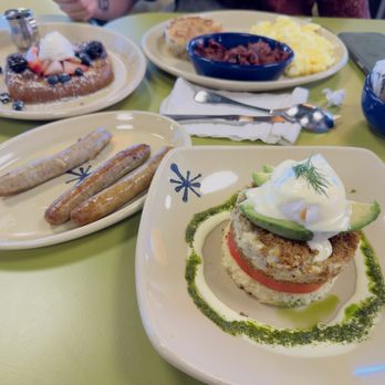 Snooze, an A.M. Eatery - Parmesan-Panko Crab Cake Benedict* and The Snooze Classic* - Breakfast & Brunch Near Me - Stafford, Texas Snooze, an A.M. Eatery - Parmesan-Panko Crab Cake Benedict* and The Snooze Classic* - Breakfast & Brunch Near Me - Stafford, Texas