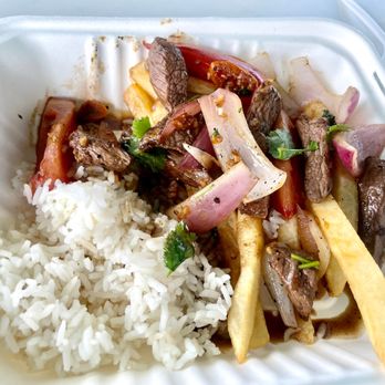 Pachamama Latin Food - a meal in a styrofoam container - Food Trucks Near Me - Post Falls, Idaho