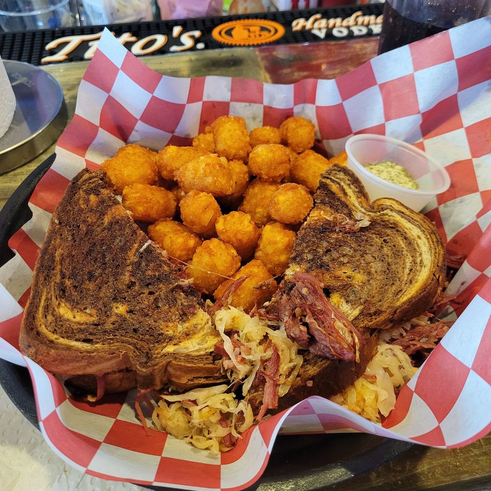 Bellevue Tap - Reuben & tater tots (dry ranch on the side) - Sports Bars Near Me - Bellevue, Illinois Bellevue Tap - Reuben & tater tots (dry ranch on the side) - Sports Bars Near Me - Bellevue, Illinois