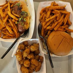 Jags Dog, Ben's Butt and Cheese Curds