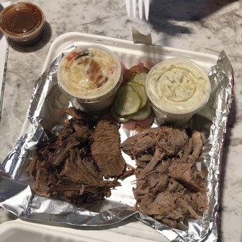 Forrest Dunlap - Brisket and pork with potato salad and Mac and cheese - Barbeque Near Me - Hummelstown, Pennsylvania