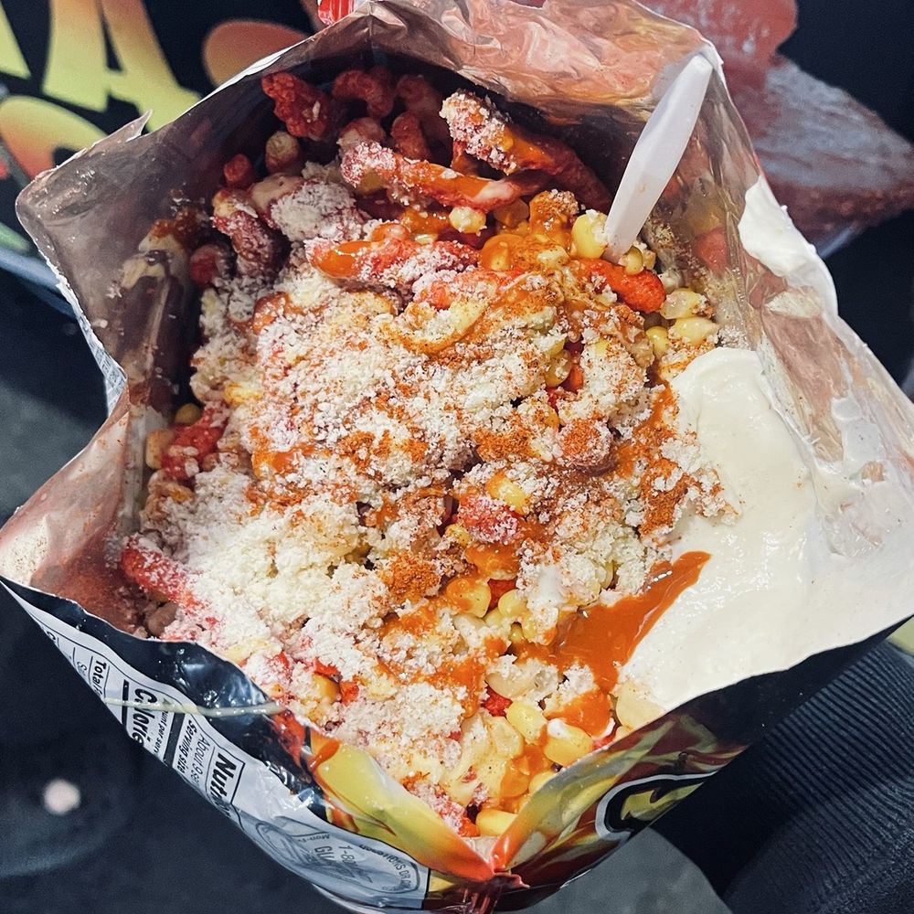 Pollitos Aguas - Another quick fully loaded hot cheetos bag. - Juice Bars & Smoothies Near Me - Las Vegas, Nevada Pollitos Aguas - Another quick fully loaded hot cheetos bag. - Juice Bars & Smoothies Near Me - Las Vegas, Nevada