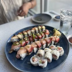 Shinobi Sushi Bar & Grill  - Top to bottom: red line, shinobi special, phoenix, and Alaskan roll