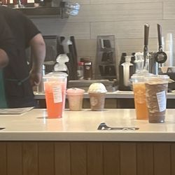 Starbucks - The tall size is not normal and the drinks are not filled. Disappointed.
