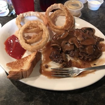 Half Shell Oyster Bar & Grill - Hamburger Steak and Onion Rings - Seafood Near Me - Troy, Alabama Half Shell Oyster Bar & Grill - Hamburger Steak and Onion Rings - Seafood Near Me - Troy, Alabama