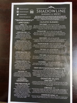 Menu photo 6 Shadowline Burgers and Brew Sequim, WA Menu photo 6 Shadowline Burgers and Brew Sequim, WA