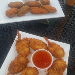 Coconut Shrimp and Jalapeño poppers