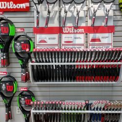 Tennis Topia - Wilson tennis rack.